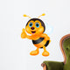 Cute bee cartoon thumb up Wall Decal