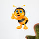 Cute bee cartoon thumb up Wall Decal