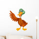 Cute duck cartoon waving Wall Decal