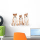 Two Shiba Inu Dogs with a Puppy Wall Decal
