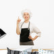 Chef Woman White Uniform Wall Decal