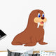 Cute walrus cartoon Wall Decal