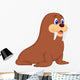 Cute walrus cartoon Wall Decal