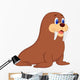 Cute walrus cartoon Wall Decal