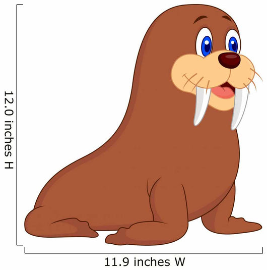 Cute walrus cartoon Wall Decal