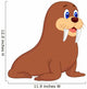 Cute walrus cartoon Wall Decal