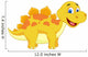 Cute dinosaur cartoon Wall Decal