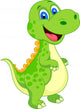 Cute dinosaur cartoon Wall Decal
