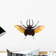 Flying Rhinoceros Beetle White Wall Decal