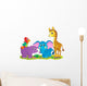 Cute African Animals Theme Wall Decal