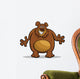 Brown Bear Cartoon Illustration Wall Decal
