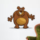 brown bear cartoon illustration Wall Decal
