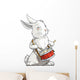 hare playing drum Wall Decal