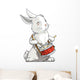 hare playing drum Wall Decal