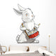 hare playing drum Wall Decal