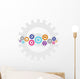 Social Technology and Media Wall Decal