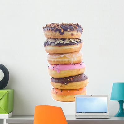 Donut Wall Decal shown on a wall