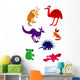 Set of Funny Australian Animals Wall Decal