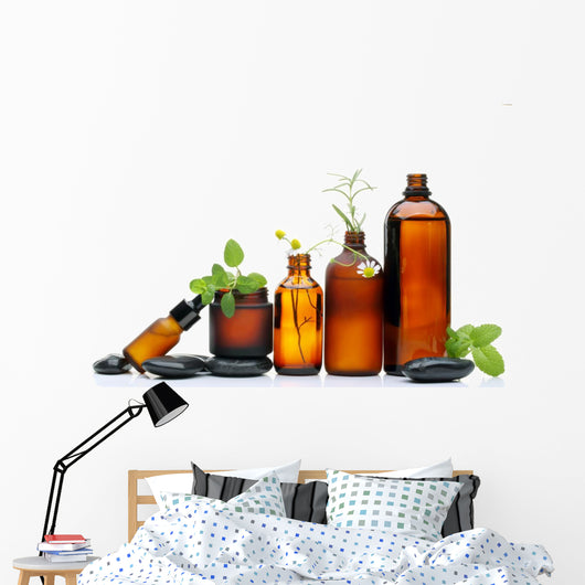 Spa Scene With Natural Cosmetics Wall Decal