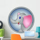 Cute Head Elephant Cartoon Wall Mural