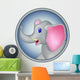 Cute Head Elephant Cartoon Wall Mural