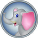 Cute Head Elephant Cartoon Wall Mural