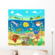 Family of Funny Fish in the Sea Wall Mural
