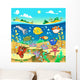 Family of Funny Fish in the Sea Wall Mural