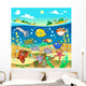 Family of Funny Fish in the Sea Wall Mural