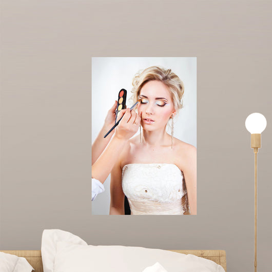Applying Wedding Makeup Wall Mural