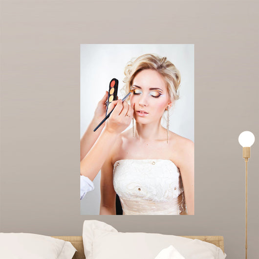 Applying Wedding Makeup Wall Mural