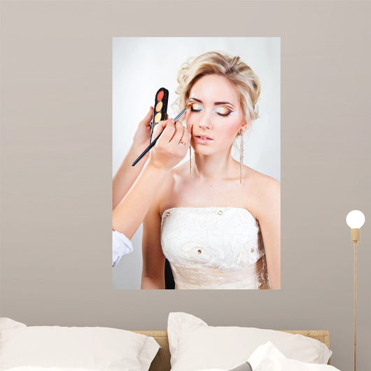 Applying Wedding Makeup Wall Mural
