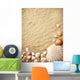 shells on sand Wall Mural