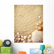 shells on sand Wall Mural