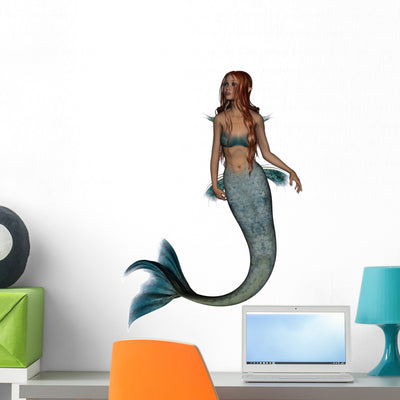 Mermaid shown on a wall