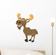 Moose cartoon Wall Decal
