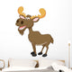 Moose cartoon Wall Decal