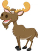 Moose cartoon Wall Decal