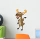 Moose Waving Wall Decal