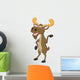 Moose Waving Wall Decal