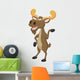 Moose Waving Wall Decal