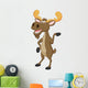 Moose Waving Wall Decal