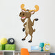 Moose Waving Wall Decal