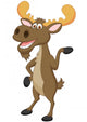 Moose Waving Wall Decal