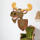 Moose head cartoon Wall Decal