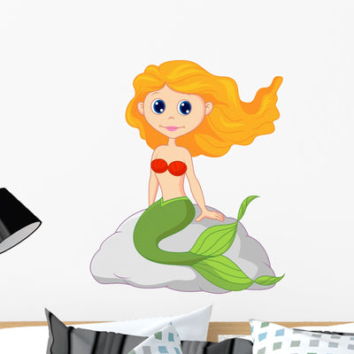 Beautiful Mermaid shown on a wall