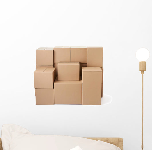 Piles of Cardboard Boxes Wall Decal