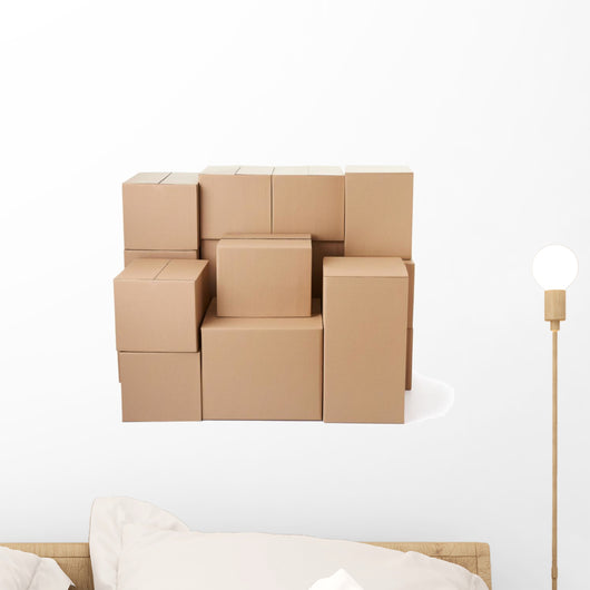 Piles of Cardboard Boxes Wall Decal