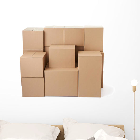 Piles of Cardboard Boxes Wall Decal