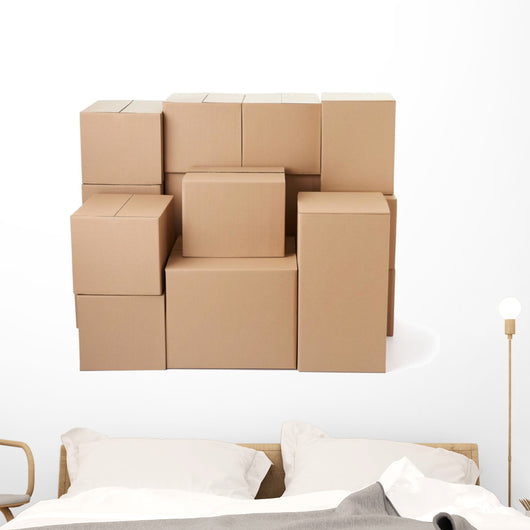 Piles of Cardboard Boxes Wall Decal